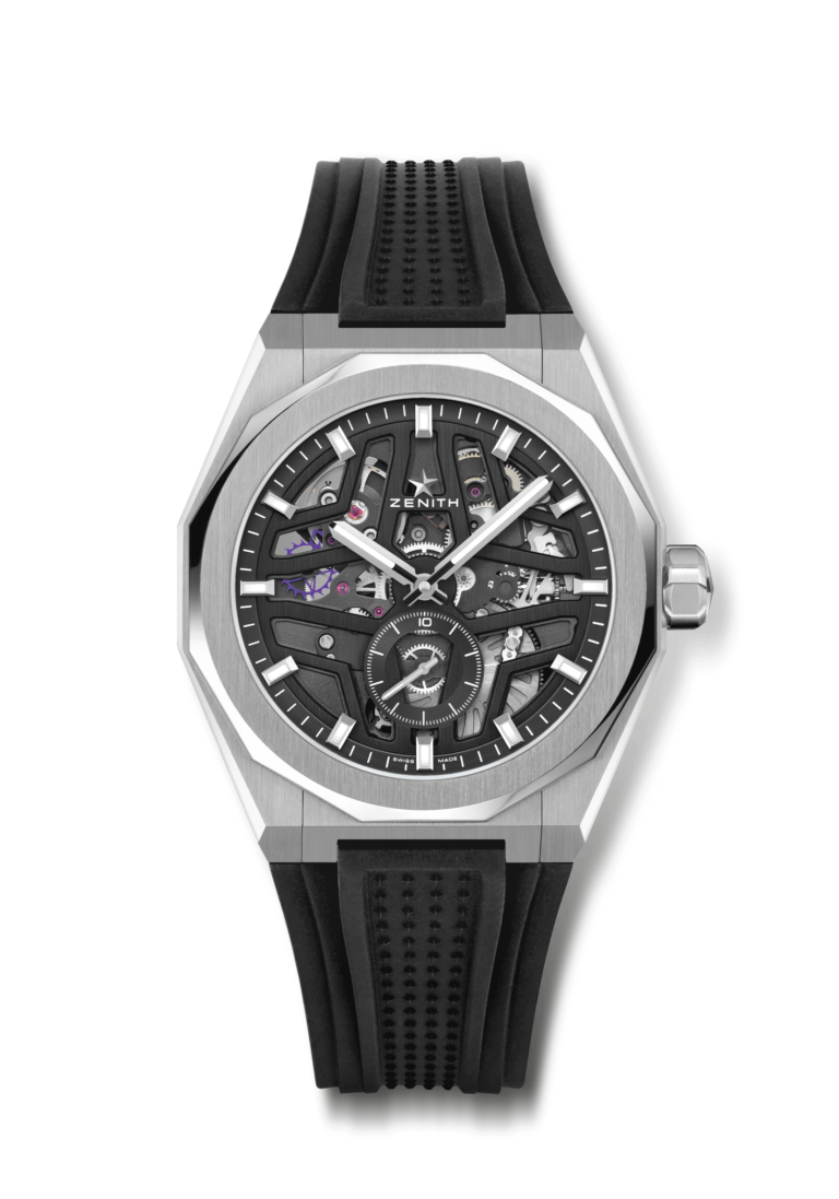 DEFY Skyline Skeleton Black with provided rubber strap